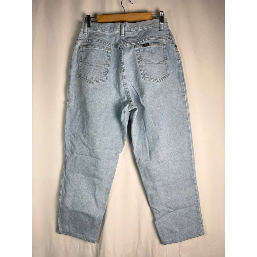 Chic Womens Jeans Light Wash High Waist Relaxed Fit Classic Denim‎ Mom Jeans